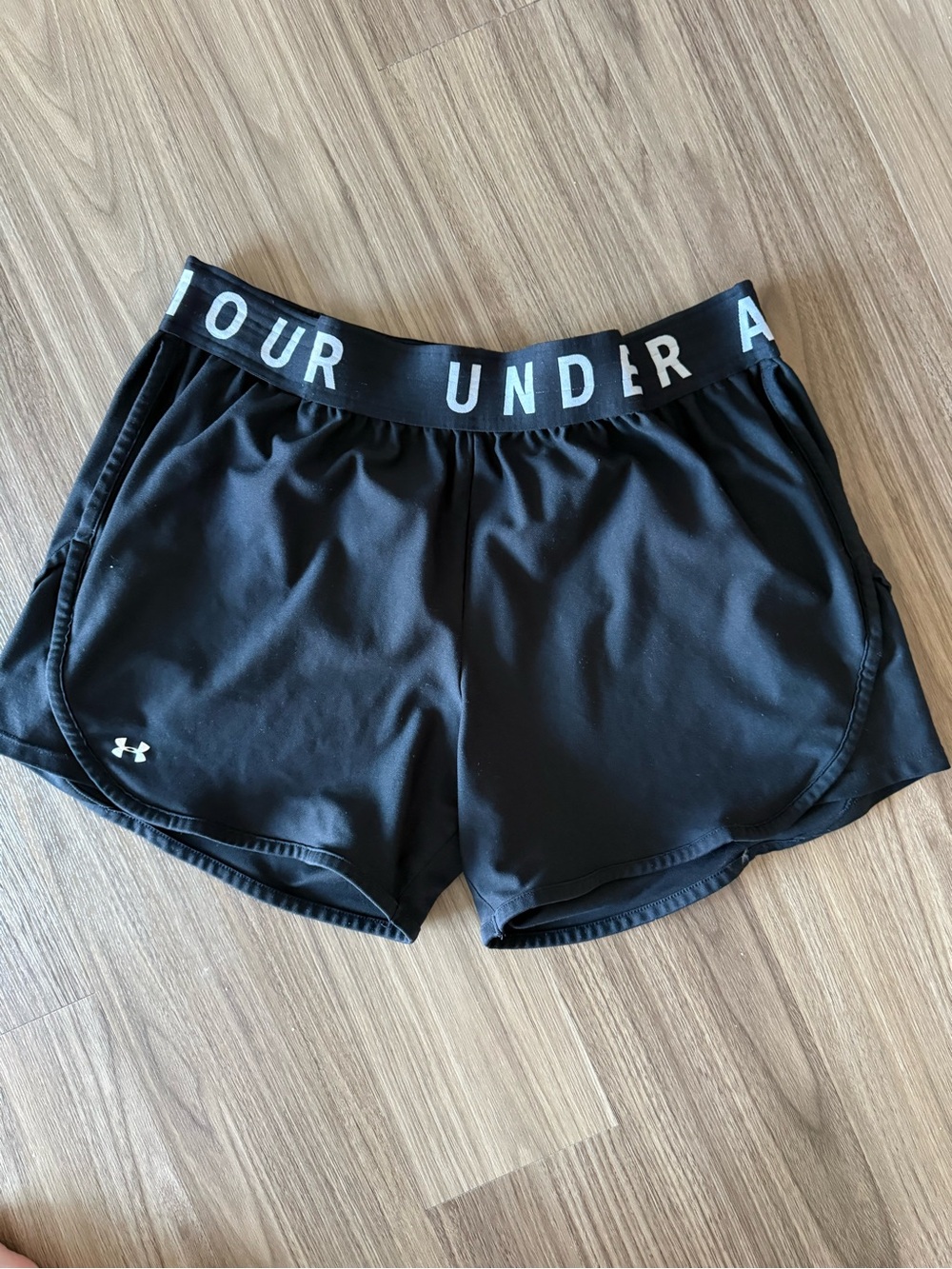 Under Armour Black Women’s Athletic Shorts with Branded Waistband